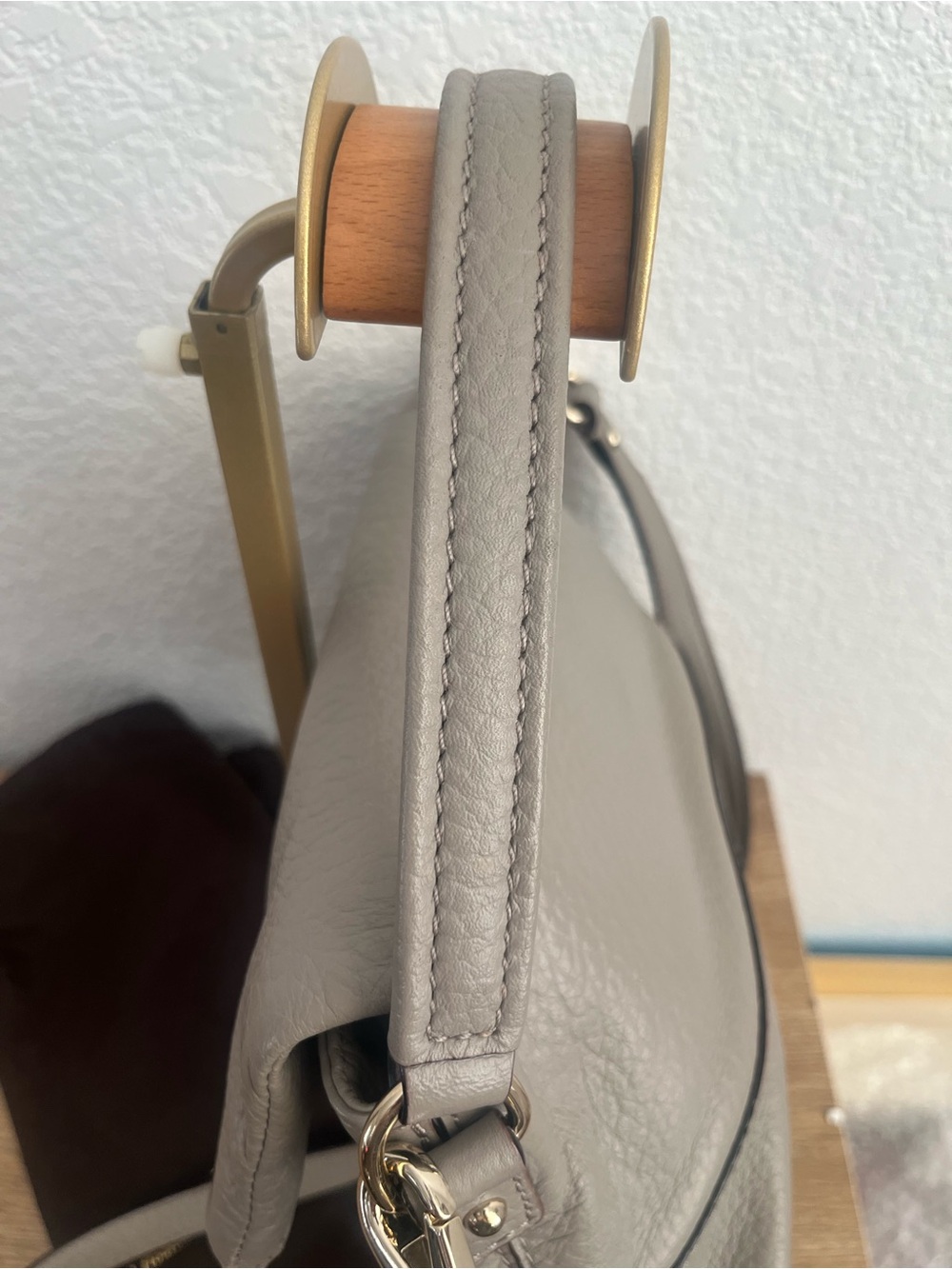 Kate Spade New York Cobby Hill Convertible Crossbody in Gray Beige with Dust Bag - Picture 6 of 16